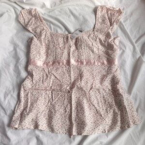 Hollister Pink Floral Blouse